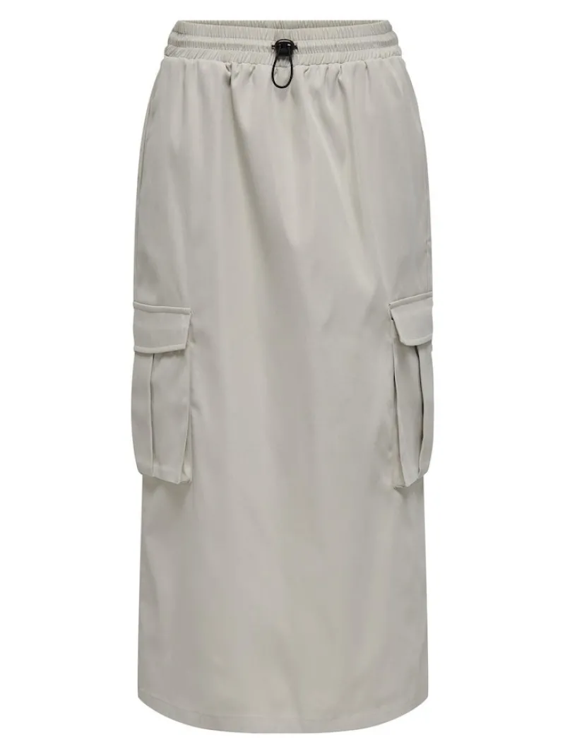 Only Röcke*ONLCASHI CARGO LONG SKIRT WVN NOOS Chateau Gray
