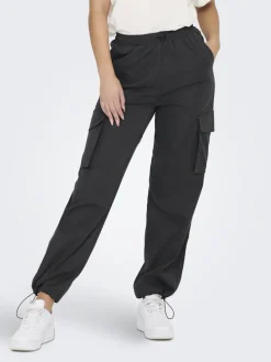 Only Hosen*ONLCASHI CARGO PANT WVN NOOS raven