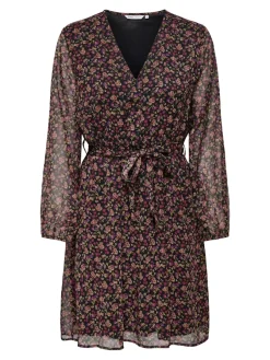 Only Kleider*ONLCERA LIFE 3/4 SHORT DRESS WVN NOOS black8