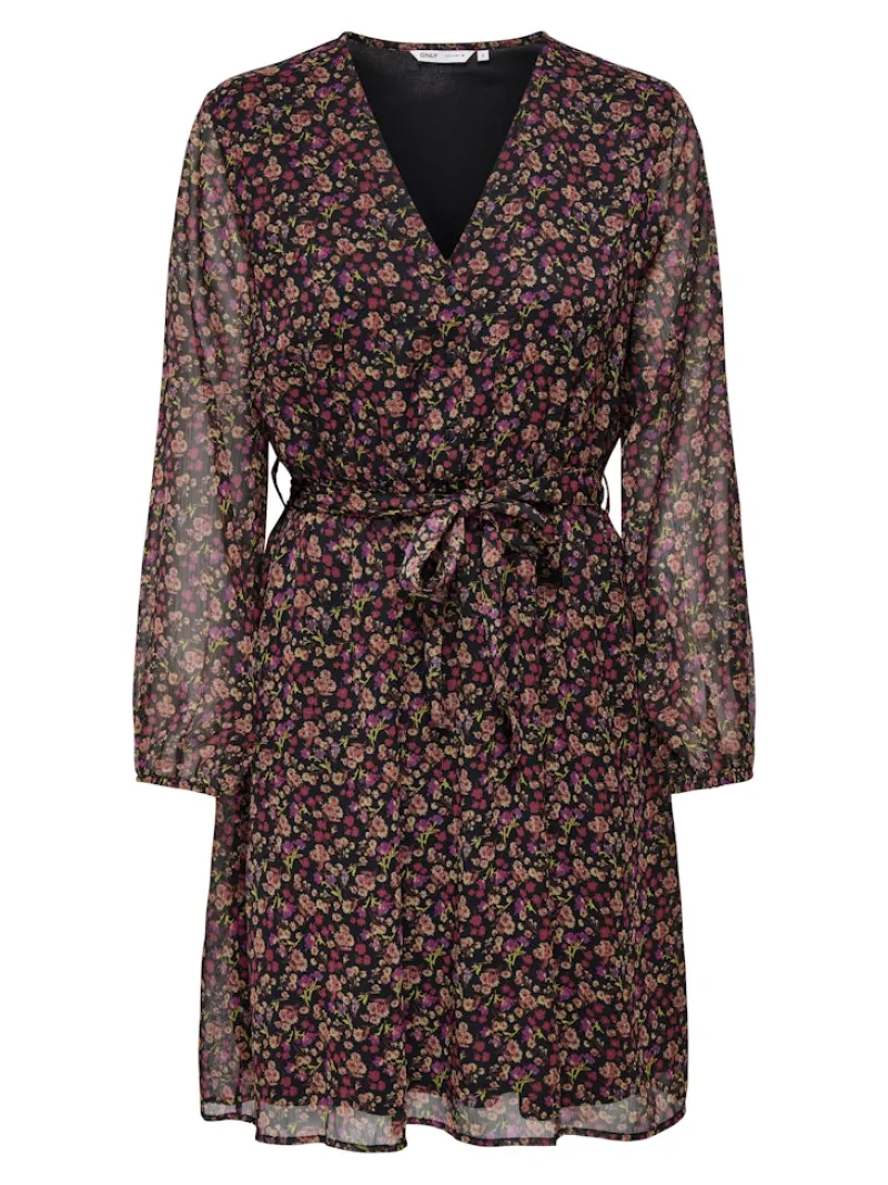 Only Kleider*ONLCERA LIFE 3/4 SHORT DRESS WVN NOOS black8