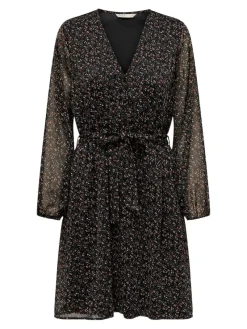 Only Kleider*ONLCERA LIFE 3/4 SHORT DRESS WVN NOOS schwarz4