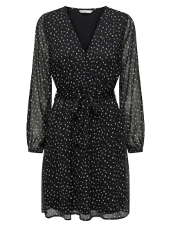 Only Kleider*ONLCERA LIFE 3/4 SHORT DRESS WVN NOOS schwarz5