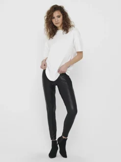 Only Hosen*ONLCOOL COATED LEGGING NOOS JRS Black