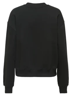 Only Pullover & Sweatshirts*ONLCORA L/S O-NECK APPLICATION BOX SWT Black