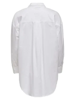Only Blusen*ONLCORINA LS LOOSE SHIRT WVN Bright White