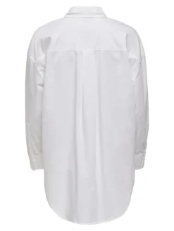 Only Blusen*ONLCORINA LS LOOSE SHIRT WVN Bright White