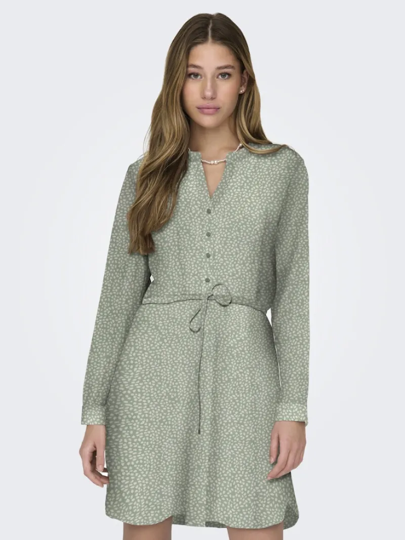 Only Kleider*ONLCORY LIFE L/S V-NECK TUNIC WVN NOOS lily pad