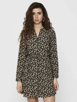 Only Kleider*ONLCORY LIFE L/S V-NECK TUNIC WVN NOOS black1