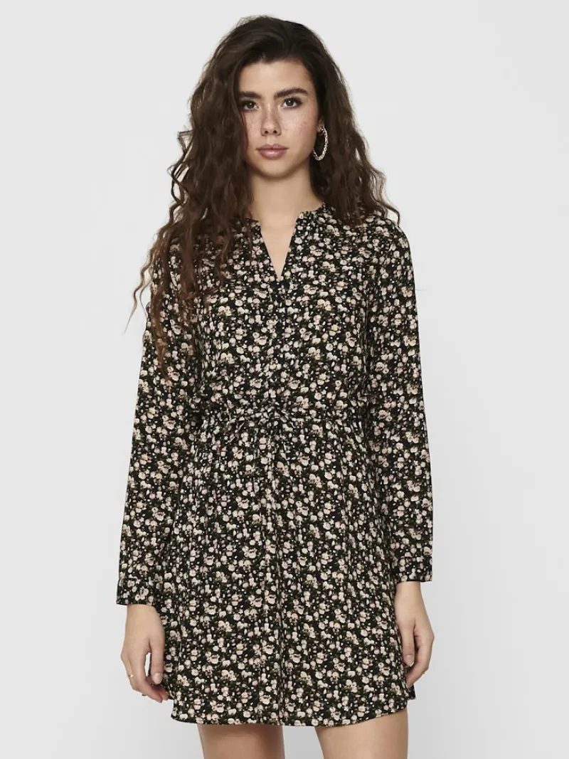 Only Kleider*ONLCORY LIFE L/S V-NECK TUNIC WVN NOOS black1