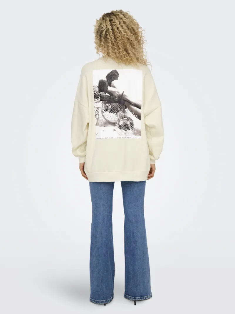 Only Pullover & Sweatshirts*ONLDAZE L/S PARTY O-NECK SWT Cloud Dancer