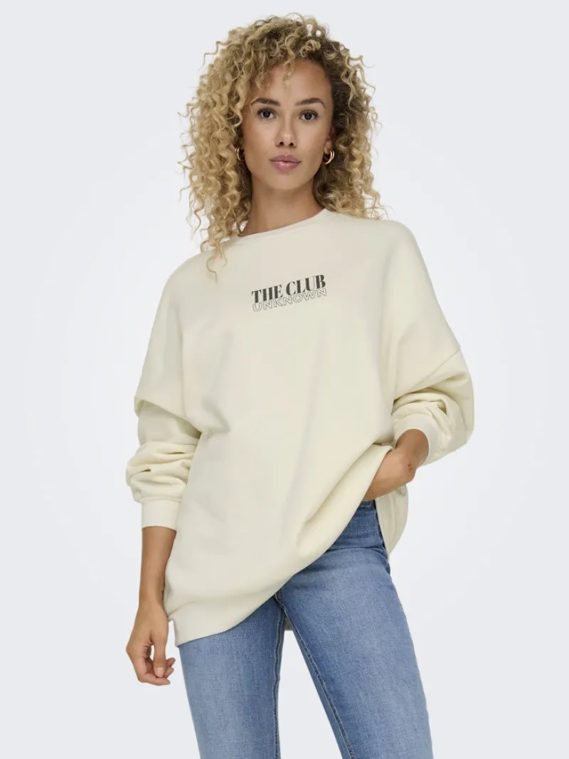 Only Pullover & Sweatshirts*ONLDAZE L/S PARTY O-NECK SWT Cloud Dancer