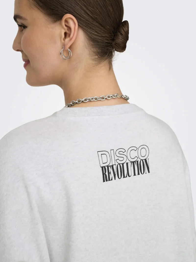 Only Pullover & Sweatshirts*ONLDAZE L/S PARTY O-NECK SWT Light Grey Melange