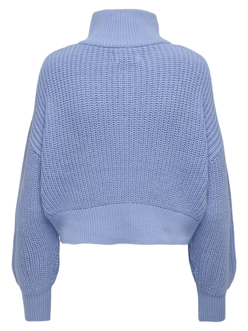 Only Pullover & Sweatshirts*ONLDORITTA LS CABLE ZIP HIG NECK KNT grapemist