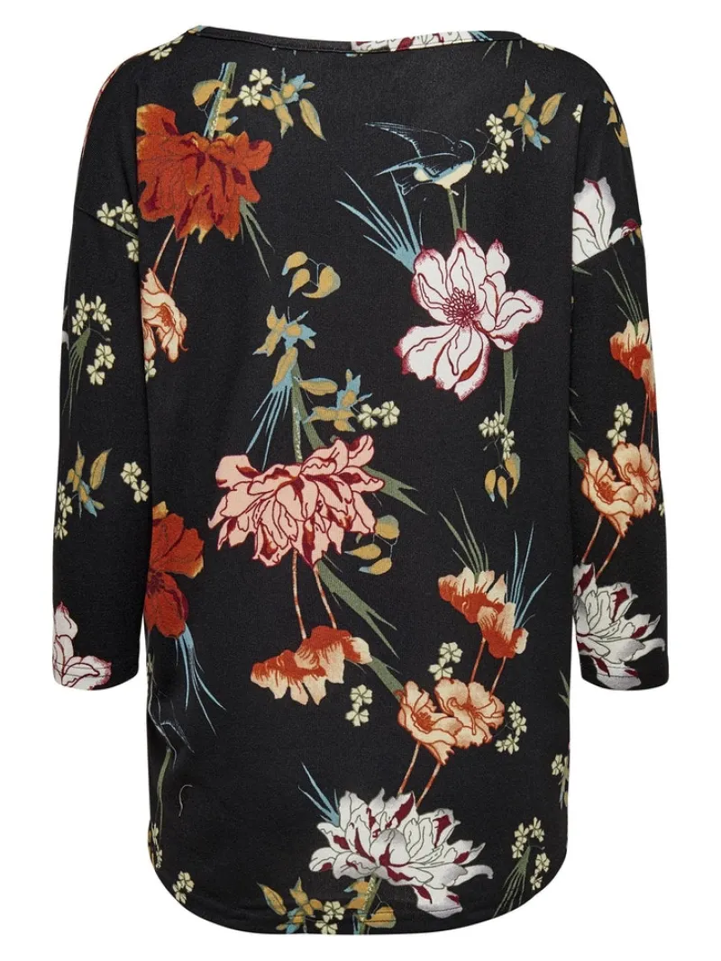 Only Shirts*ONLELCOS 4/5 AOP TOP JRS NOOS black3