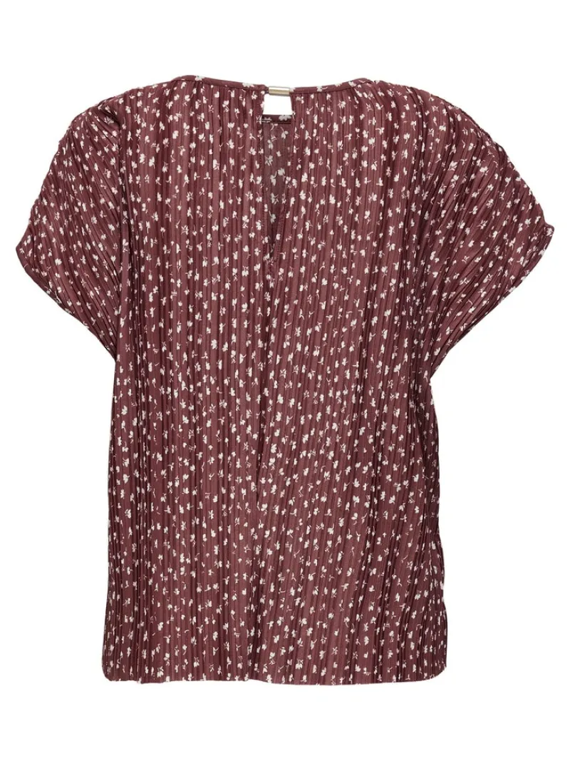 Only Blusen*ONLELEMA S/S O-NECK TOP BOX JRS Apple Butter