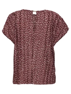 Only Blusen*ONLELEMA S/S O-NECK TOP BOX JRS Apple Butter