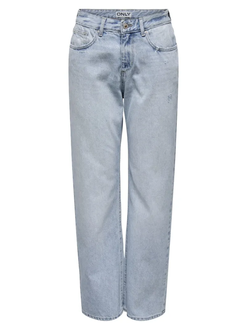 Only Jeans*ONLELLA MW STRAIGHT TAI518 DNM NOOS Light Blue Denim