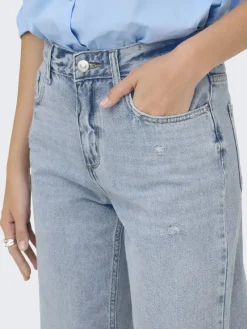 Only Jeans*ONLELLA MW STRAIGHT TAI518 DNM NOOS Light Blue Denim