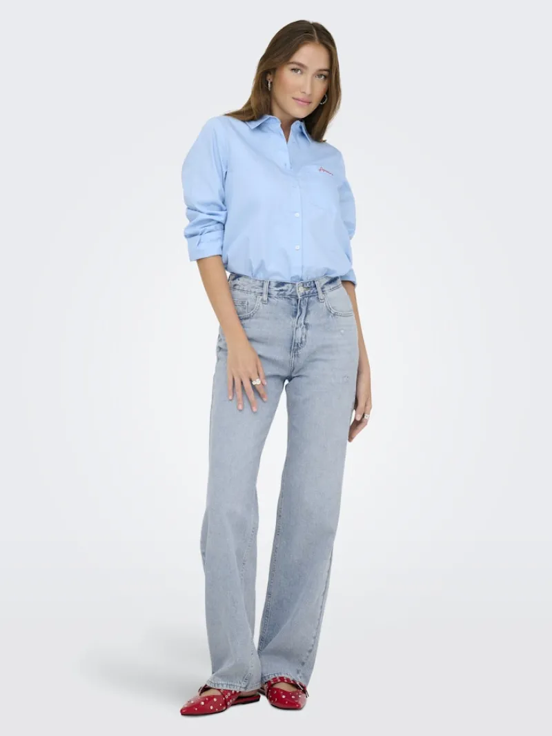 Only Jeans*ONLELLA MW STRAIGHT TAI518 DNM NOOS Light Blue Denim
