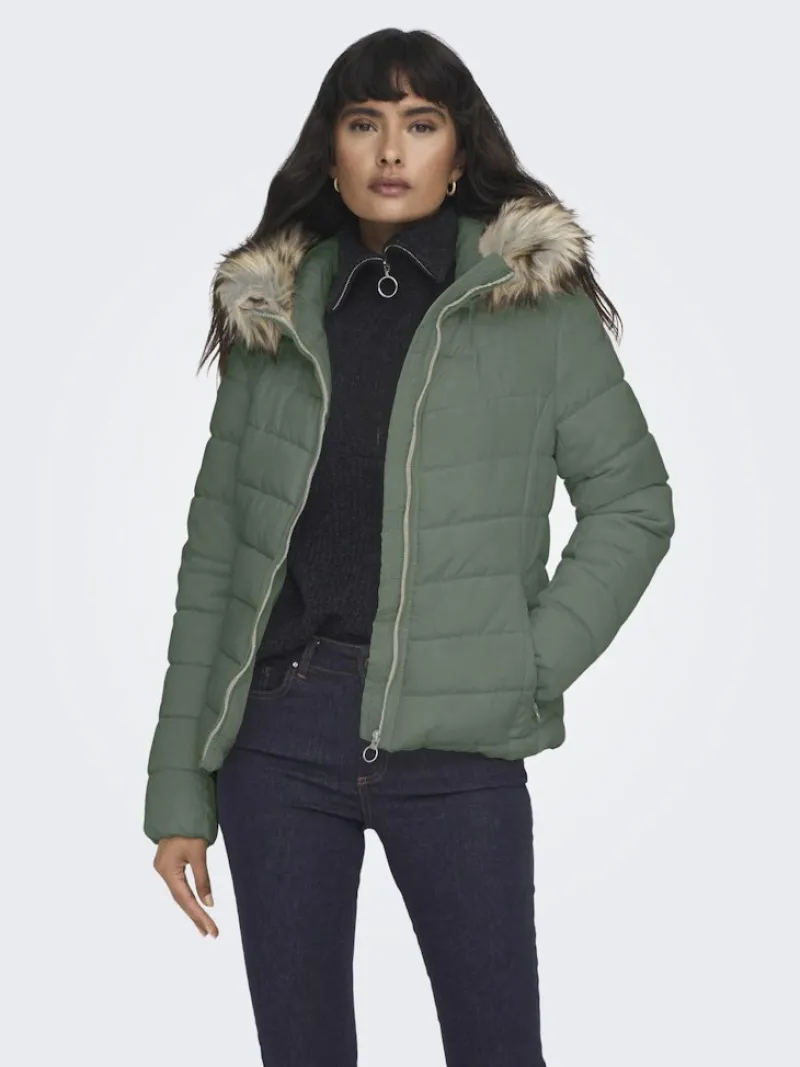 Only Jacken*ONLELLAN QUILT HOOD JACKET LIFE OTW sea spray