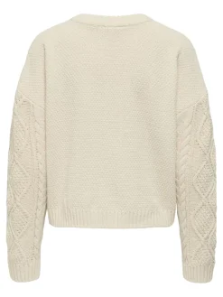 Only Pullover & Sweatshirts*ONLELLY LIFE LS CABLE O-NECK CC KNT birch