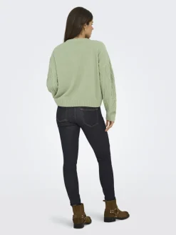 Only Pullover & Sweatshirts*ONLELLY LIFE LS CABLE O-NECK CC KNT desert sage