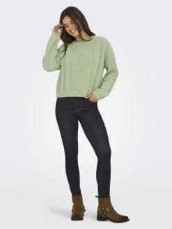 Only Pullover & Sweatshirts*ONLELLY LIFE LS CABLE O-NECK CC KNT desert sage