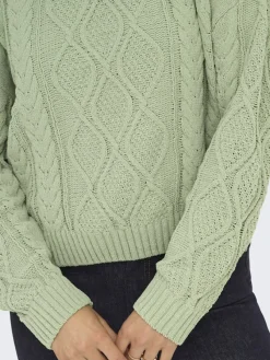 Only Pullover & Sweatshirts*ONLELLY LIFE LS CABLE O-NECK CC KNT desert sage