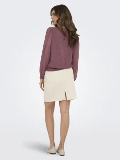 Only Blusen*ONLELMIRA LIFE NEW DOBBY L/S TOP NOOS rose brown