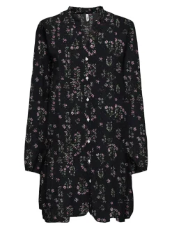 Only Kleider*ONLEMILIE LIFE L/S SHORT DRESS WVN Black