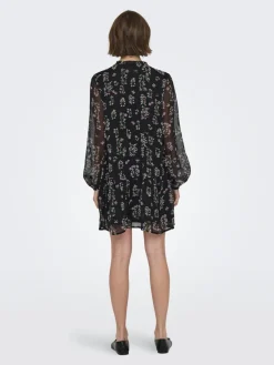 Only Kleider*ONLEMILIE LIFE L/S SHORT DRESS WVN Black