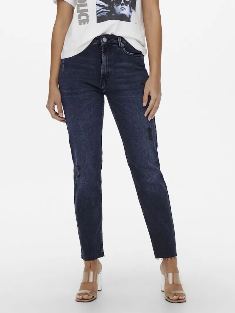 Only Jeans*ONLEMILY HW ST RW CR AK MAE546 NOOS blue black denim
