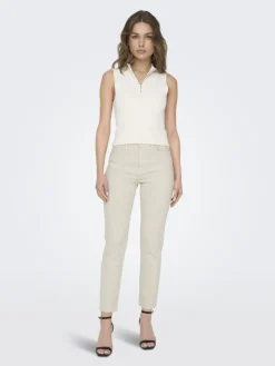 Only Jeans*ONLEMILY HW ST RW CRPANK DNM COL NOOS ecru