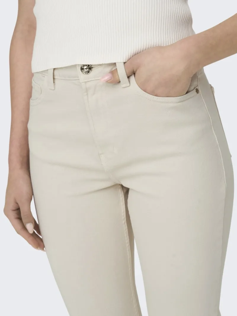 Only Jeans*ONLEMILY HW ST RW CRPANK DNM COL NOOS ecru