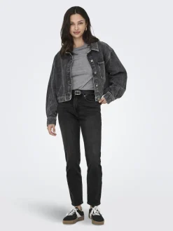 Only Jeans*ONLEMILY HW STR ANK DNM NAS997 NOOS Black Denim