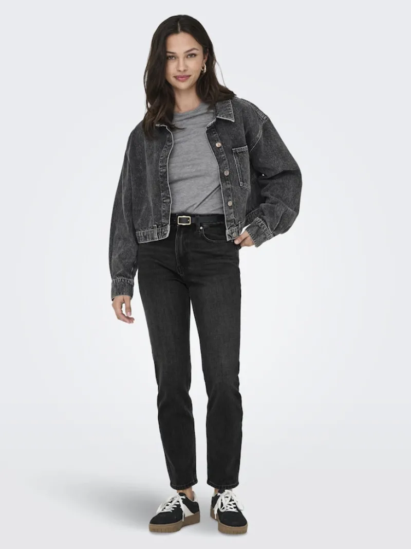 Only Jeans*ONLEMILY HW STR ANK DNM NAS997 NOOS Black Denim