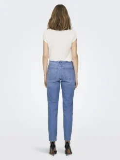 Only Jeans*ONLEMILY HW STR ANK DST DNM REA697 NOOS Light Blue Denim