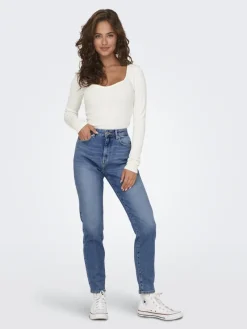 Only Jeans*ONLEMILY STRETCH HW ST AK DNM CRO571NOOS Medium Blue Denim