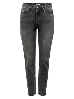 Only Jeans*ONLEMILY STRETCH HW ST ANK CRO614 NOOS Dark Grey Denim
