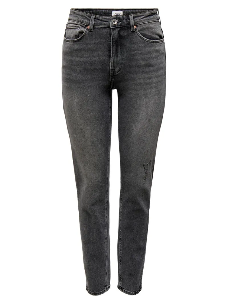 Only Jeans*ONLEMILY STRETCH HW ST ANK CRO614 NOOS Dark Grey Denim