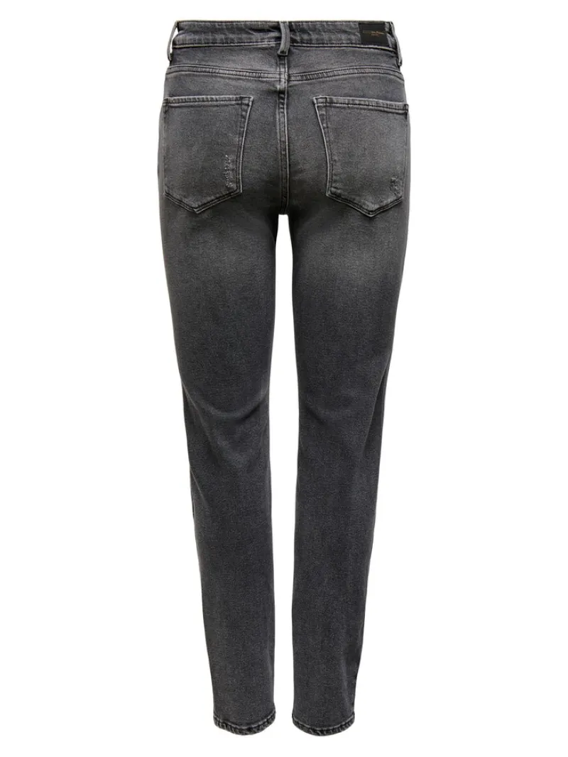 Only Jeans*ONLEMILY STRETCH HW ST ANK CRO614 NOOS Dark Grey Denim