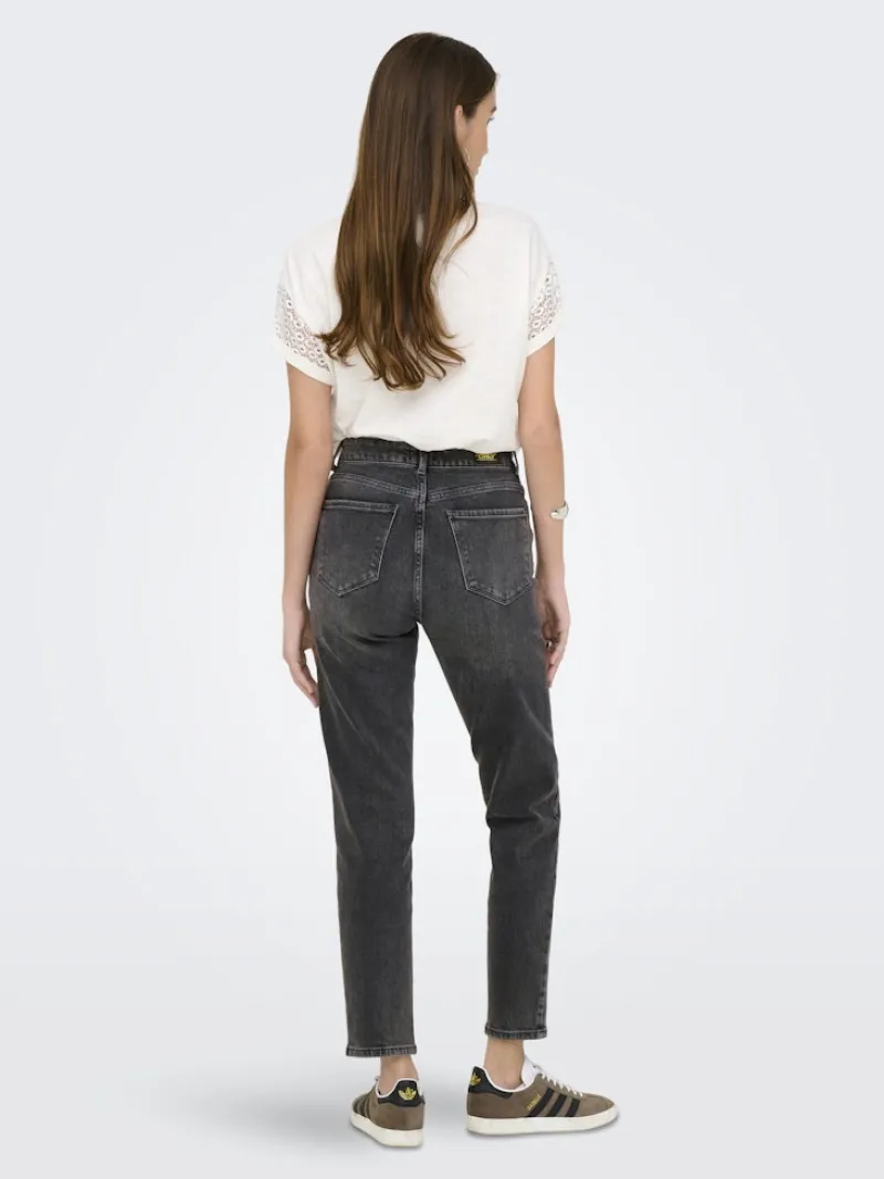 Only Jeans*ONLEMILY STRETCH HW ST ANK CRO614 NOOS Dark Grey Denim