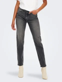 Only Jeans*ONLEMILY STRETCH HW ST ANK CRO614 NOOS Dark Grey Denim