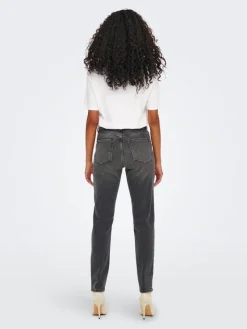 Only Jeans*ONLEMILY STRETCH HW ST ANK CRO614 NOOS Dark Grey Denim