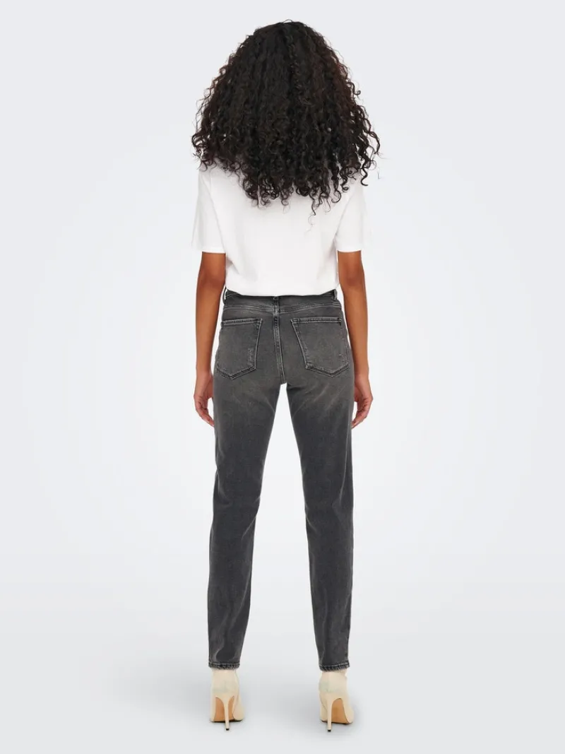Only Jeans*ONLEMILY STRETCH HW ST ANK CRO614 NOOS Dark Grey Denim