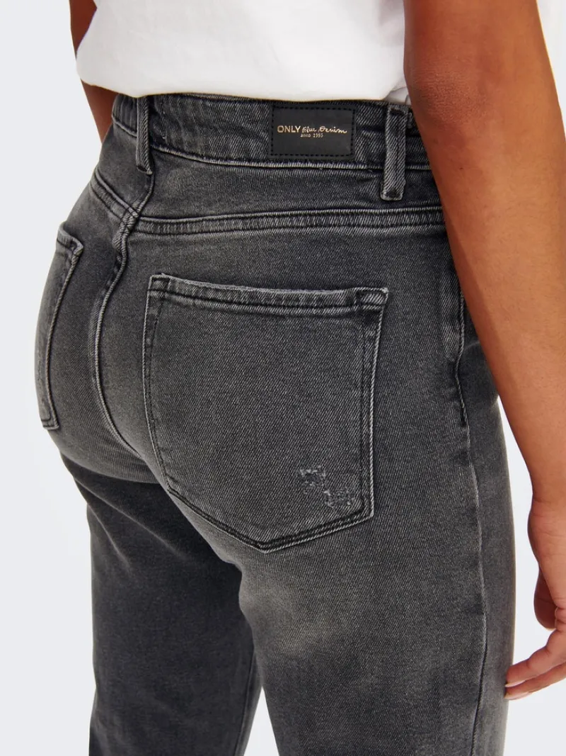 Only Jeans*ONLEMILY STRETCH HW ST ANK CRO614 NOOS Dark Grey Denim