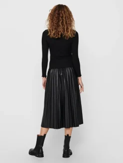 Only Shirts*ONLEMMA L/S HIGH NECK TOP NOOS JRS Schwarz