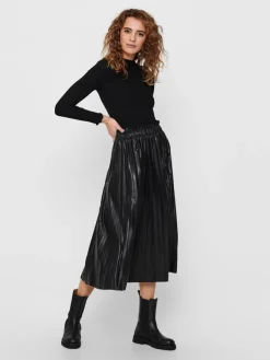 Only Shirts*ONLEMMA L/S HIGH NECK TOP NOOS JRS Schwarz