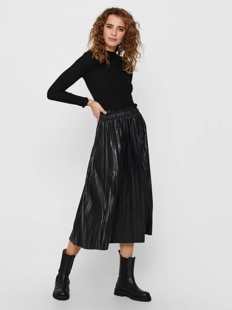 Only Shirts*ONLEMMA L/S HIGH NECK TOP NOOS JRS Schwarz