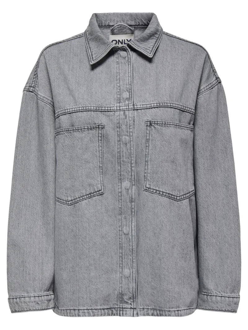 Only Jacken*ONLEMMIE L/S SHIRT GREY DNM AZG NOOS Medium Grey Denim